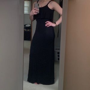 Black Backless Maxi Dress